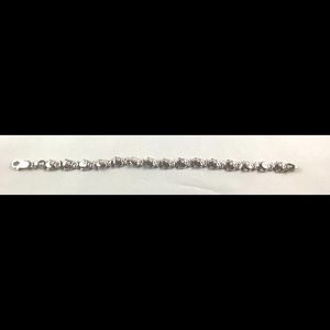 Italian 925 Sterling Silver 7” Fish Bracelet